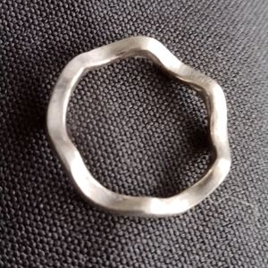 Silver wave ring
